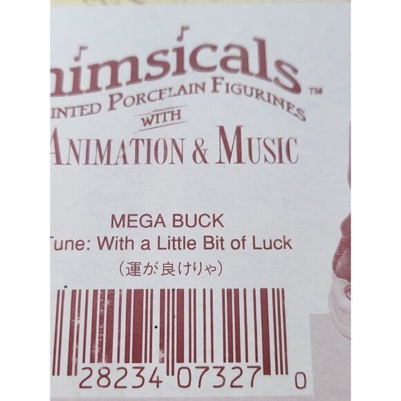 Vintage Waco Whimsicals Mega Buck Hand Painted Porcelain Figurine Musical Japan - Picture 10 of 10